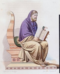 Retrato de San Gregorio de Tours (538-594) ilustración de 